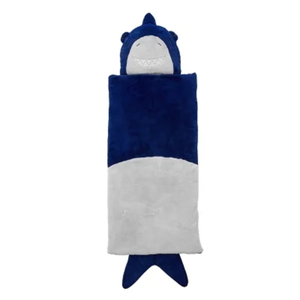 Shark-Themed Kids Sleeping Bag - Blue and Gray